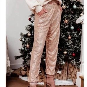 NEW Anthropologie shimmer jogger pants Size S NWT small